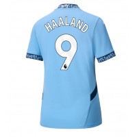 Fotballdrakt Dame Manchester City Erling Haaland #9 Hjemmedrakt 2024-25 Kortermet